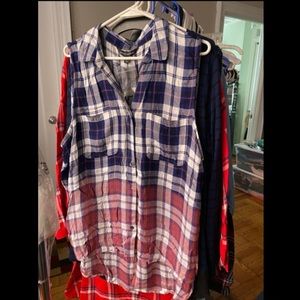 Rock & Republic sleeveless button down red white and blue